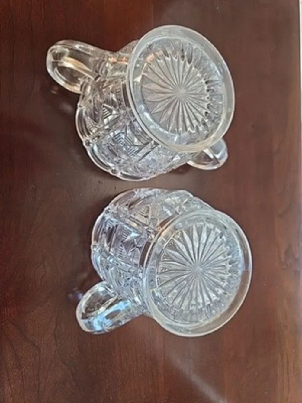 Antique Creamer & Sugar 1920's Roman Cross  Rare